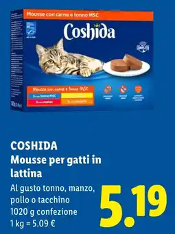 Lidl Coshida Mousse per gatti in lattina offerta
