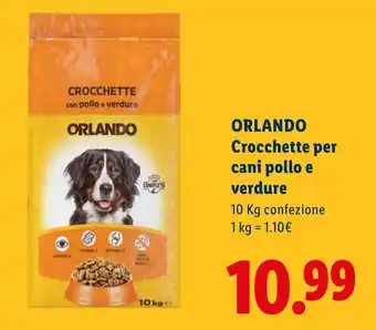 Lidl ORLANDO Crocchette per cani pollo e verdure offerta
