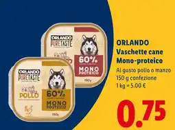 Lidl ORLANDO Vaschette cane Mono-proteico offerta