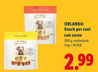 ORLANDO Gourmet Snack per cani con carne
