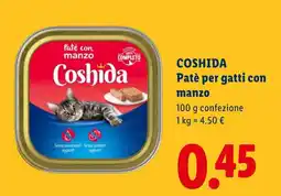 Lidl Coshida Paté per gatti con manzo offerta