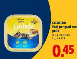 Lidl Coshida Paté per gatti con pollo offerta