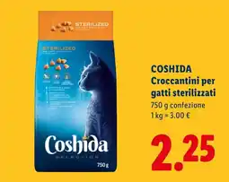 Lidl Coshida Croccantini per gatti sterilizzati offerta