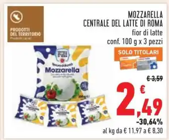 Conad MOZZARELLA CENTRALE DEL LATTE DI ROMA offerta
