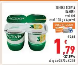Conad YOGURT ACTIVIA DANONE offerta