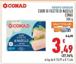 Conad Cuori di Filetto di Nasello Conad offerta