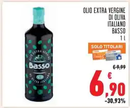 Conad Olio Extra Vergine di Oliva Italiano Basso offerta