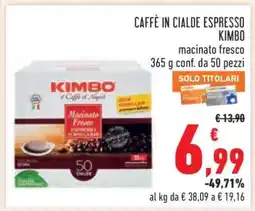 Conad CAFFÈ IN CIALDE ESPRESSO KIMBO offerta