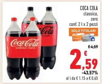 Conad Coca Cola classica, zero offerta