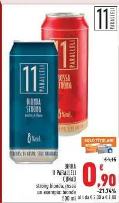 Conad BIRRA 11 PARALLELI CONAD offerta