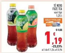 Conad Tè Nero Fuze Tea offerta
