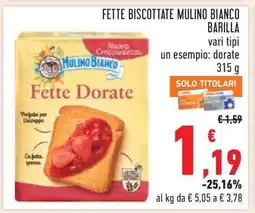 Conad Fette Biscottate Mulino Bianco Barilla offerta