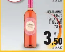 Conad NEGROAMARO ROSATO SALENTO IGT LI TAMARICI offerta