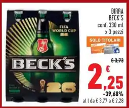 Conad Birra Beck's offerta
