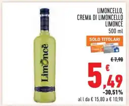 Conad LIMONCELLO, CREMA DI LIMONCELLO LIMONCÈ offerta