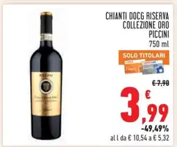 Conad Chianti DOCG Riserva Collezione Oro Piccini offerta