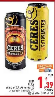 Conad Birra Ceres offerta