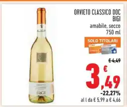 Conad Orvieto Classico DOC BIGI offerta