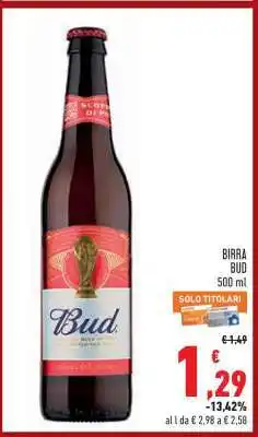 Conad BIRRA BUD offerta