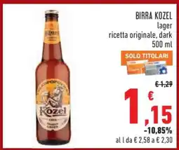 Conad BIRRA KOZEL offerta