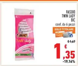 Conad Rasoio Twin Lady Bic offerta