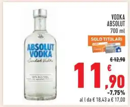 Conad Vodka Absolut offerta