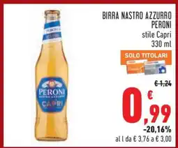 Conad Birra Nastro Azzurro Peroni offerta