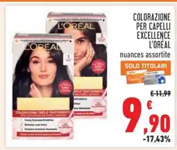 Conad COLORAZIONE PER CAPELLI EXCELLENCE L'ORÉAL offerta