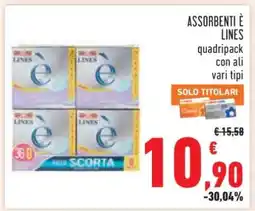 Conad Assorbenti È Lines offerta