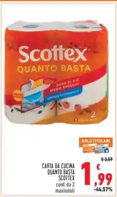 Conad CARTA DA CUCINA QUANTO BASTA SCOTTEX offerta