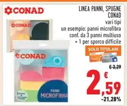 Conad LINEA PANNI, SPUGNE CONAD offerta