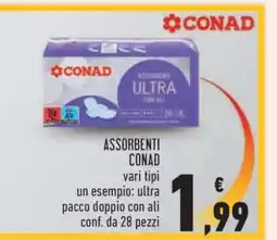 Conad Assorbenti CONAD offerta