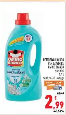 Conad Detersivo liquido per lavatrice Omino Bianco offerta