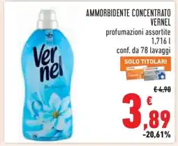 Conad Ammorbidente Concentrato Vernel offerta