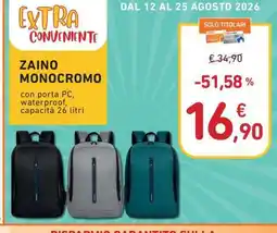 Conad Zaino Monocromo offerta