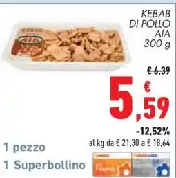 Conad KEBAB DI POLLO AIA 300 g offerta
