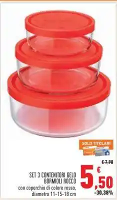 Conad SET 3 CONTENITORI GELO BORMIOLI ROCCO offerta