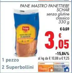 Conad Pane Mastro Panettiere Schär offerta