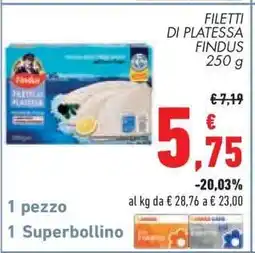 Conad Filetti di Platessa Findus offerta