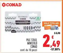 Conad PILE STILO, MINISTILO CONAD offerta
