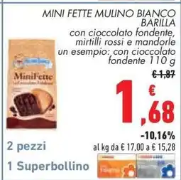 Conad MINI FETTE MULINO BIANCO BARILLA offerta