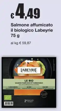 Sì con te Salmone affumicato il biologico Labeyrie offerta