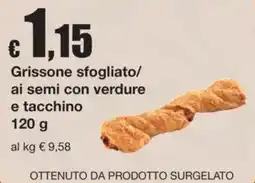 Sì con te Grissonesfogliato/ai semi con verdure e tacchino offerta