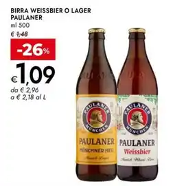 Bennet PAULANER MÜNCHNER HELL PAULANER Weissbier offerta