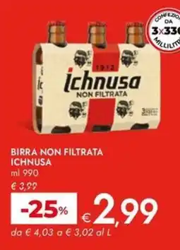 Bennet Birra non filtrata Ichnusa offerta
