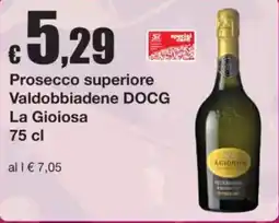 Sì con te Prosecco superiore Valdobbiadene DOCG La Gioiosa offerta