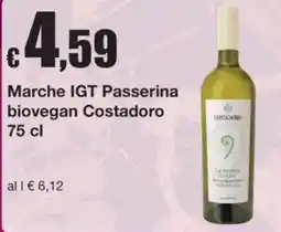 Sì con te Marche IGT Passerina biovegan Costadoro offerta