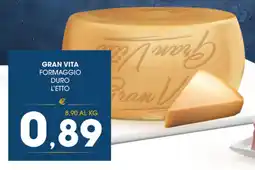 SeBón Supermercati Gran Vita Formaggio Duro offerta