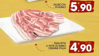 SeBón Supermercati Salsiccia di suino offerta
