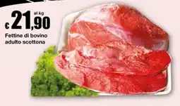 Sì con te Supermercati Fettine di bovino adulto scottona offerta